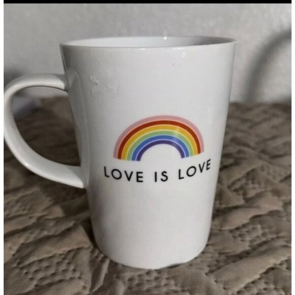 Set Of 3 Colorful Ceramic Mugs: Love Is Love Sock It To Me Kiss Me - Picture 9 of 15